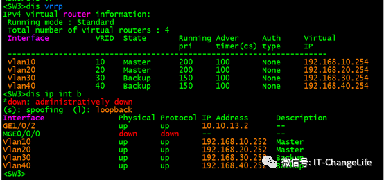 OSPF+VRRP+MSTP冗余组网配置